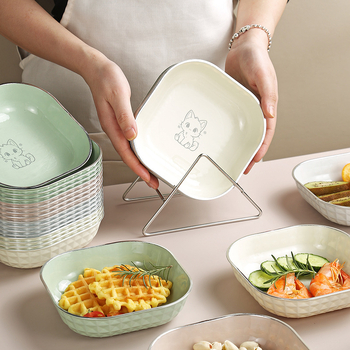 Animacinis kaulų spjaudymo indas Grietinėlės vėjas Maža lėkštutė kaulų spjaudymo indas Mažas valgomojo indas Kaulų spjaudymo indas Maistinis indas Vaisių indas