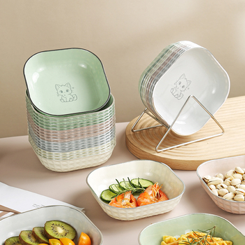 Animacinis kaulų spjaudymo indas Grietinėlės vėjas Maža lėkštutė kaulų spjaudymo indas Mažas valgomojo indas Kaulų spjaudymo indas Maistinis indas Vaisių indas