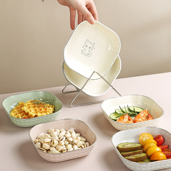 Animacinis kaulų spjaudymo indas Grietinėlės vėjas Maža lėkštutė kaulų spjaudymo indas Mažas valgomojo indas Kaulų spjaudymo indas Maistinis indas Vaisių indas