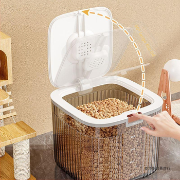 Κουβάς αποθήκευσης τροφής για γάτες, λυοφιλιμένος, σφραγισμένος κουβάς για τροφή για σκύλους, τροφή για γάτες και κατοικίδια, ανθεκτικό στην υγρασία, κουτί αποθήκευσης, κουβάς αποθήκευσης σιτηρών