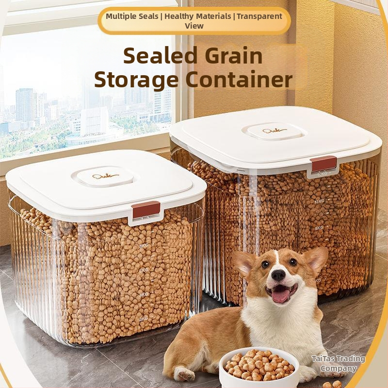 Кофа за съхранение на котешка храна, лиофилизирана кучешка храна, запечатана кофа, кутия за съхранение на котешка храна за домашни любимци, влагоустойчива кофа за съхранение на зърно