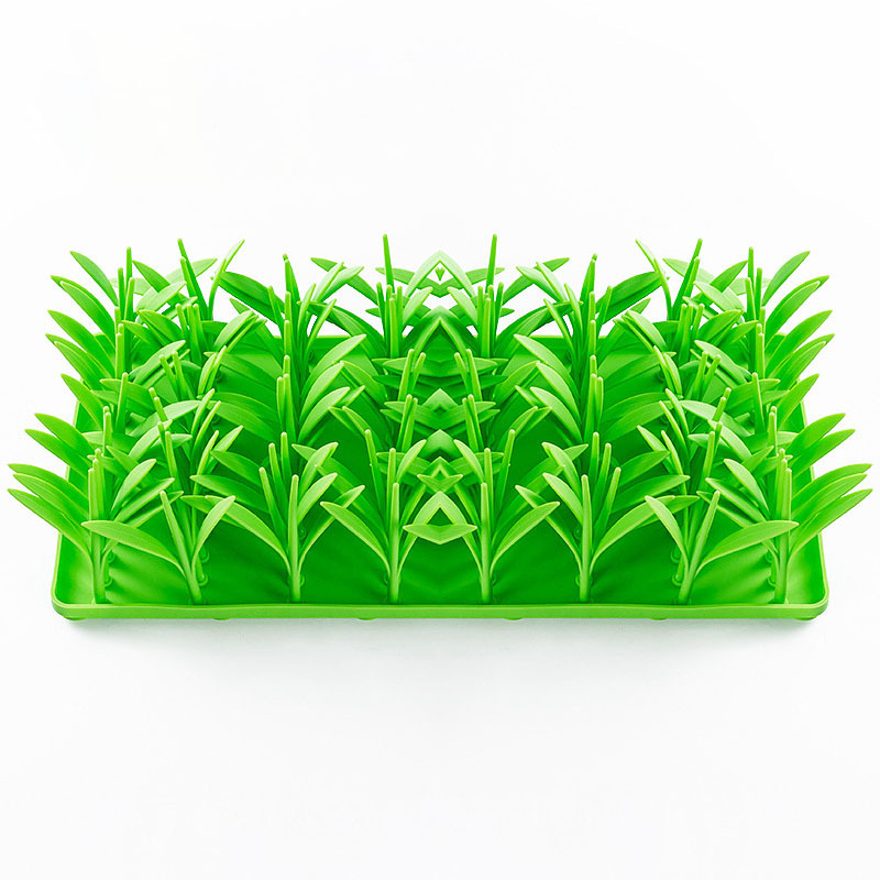 Új kisállat szilikon kutya lassú étel szőnyeg kreatív fű macska kutya tapadókorong csúszásmentes étel szőnyeg kisállat szippantás szőnyeg