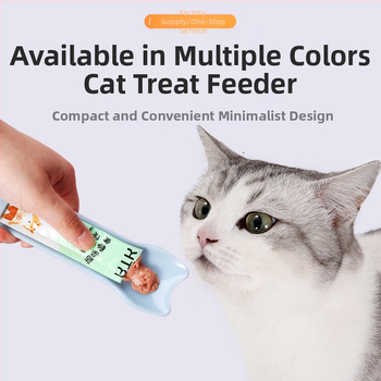 Prekogranični novi proizvod Hranilica za mačke s trakama za mačke Žlica za stiskanje traka za mačke Ne prlja ruke Mesni pire Grickalice Hrana za mačke