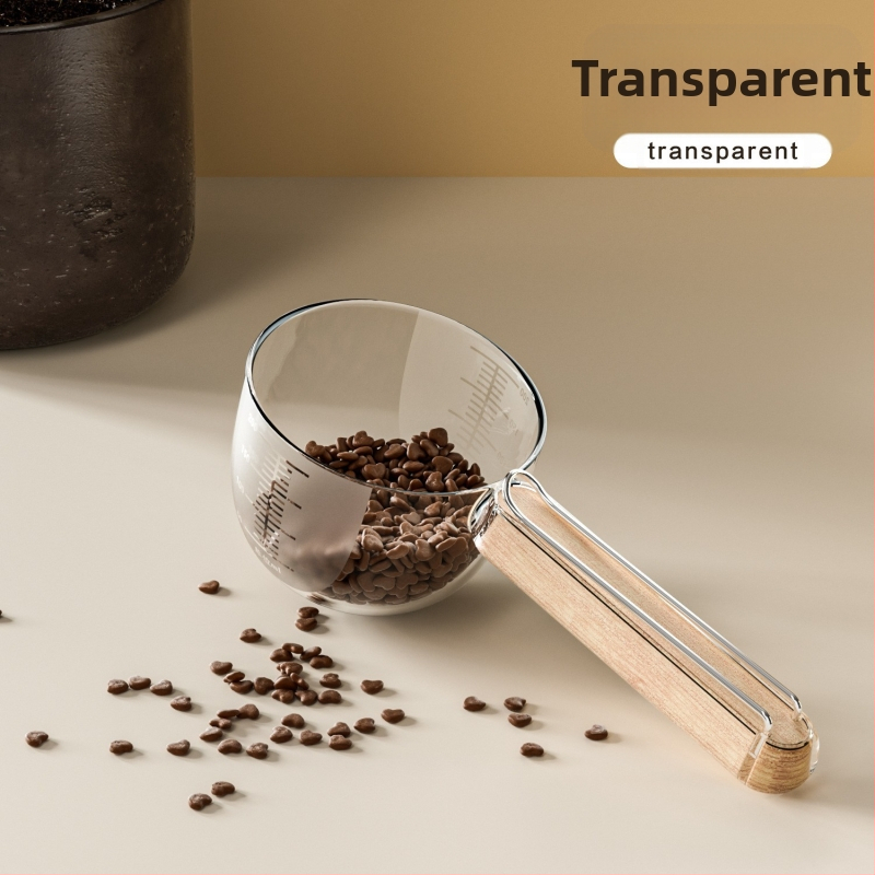 Új, fa nyéllel ellátott macskaeledel kanál macskaeledel kanál klipsszel macska- és kutyaeledel kellékek eledellapát kutyaeledel kanál kisállat kellékek