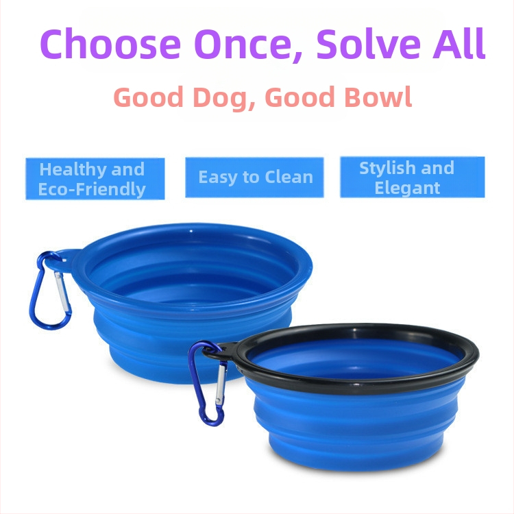 Amazon Голяма малка сгъваема силиконова купа за домашни любимци TPE, купа за кучета, преносима купа за кучета, сгъваема купа за домашни любимци