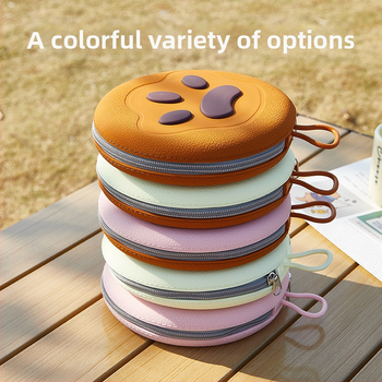 Μονό μπολ για σκύλους Νέο μονοκόμματο πτυσσόμενο διπλό μπολ για κατοικίδια, ειδικό σετ τροφής για σκύλους εξωτερικού χώρου, πτυσσόμενο διπλό μπολ για κάμπινγκ και διασυνοριακό φαγητό