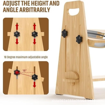 Τροφοδότης από μασίφ ξύλο, διασυνοριακή προστασία αυχενικής μοίρας, μπολ για κατοικίδια, μπολ γάτας με ρυθμιζόμενο ύψος, διπλό μπολ για σκύλους