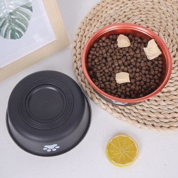 Νέο μπολ σκύλου από ανοξείδωτο ατσάλι, χρυσό, αντικραδασμικό, μεγάλης χωρητικότητας, μπολ ρυζιού για σκύλους, πιάτο για γάτες και σκύλους