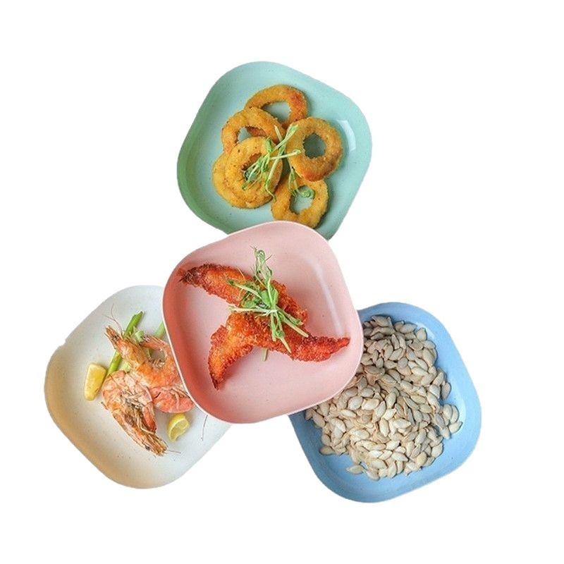 Πιάτο για φτύσιμο οστών Οικιακό πιάτο για κόκαλα Πιάτο για κόκαλα Δημιουργικό πλαστικό πιάτο Μικρό πιάτο με βάση Τραπεζαρία ιαπωνικού στιλ Άχυρο σίτου