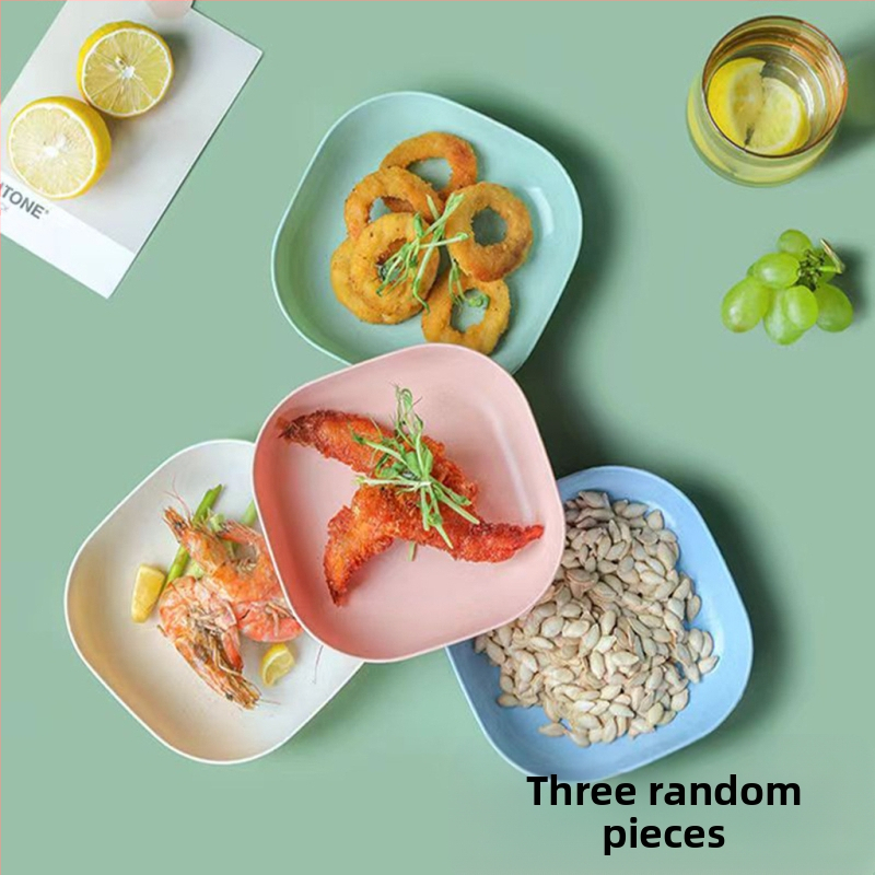 Πιάτο για φτύσιμο οστών Οικιακό πιάτο για κόκαλα Πιάτο για κόκαλα Δημιουργικό πλαστικό πιάτο Μικρό πιάτο με βάση Τραπεζαρία ιαπωνικού στιλ Άχυρο σίτου