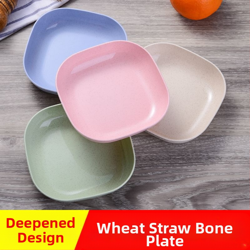 Πιάτο για φτύσιμο οστών Οικιακό πιάτο για κόκαλα Πιάτο για κόκαλα Δημιουργικό πλαστικό πιάτο Μικρό πιάτο με βάση Τραπεζαρία ιαπωνικού στιλ Άχυρο σίτου