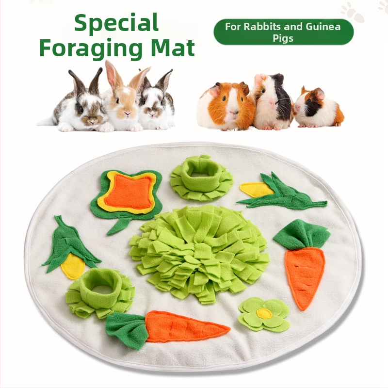 Подложка за хранене с морски свинчета за зайци, облекчава емоционалната миризма на зайци Тоторо, кръгла подложка за миризма от Amazon, нови домашни любимци