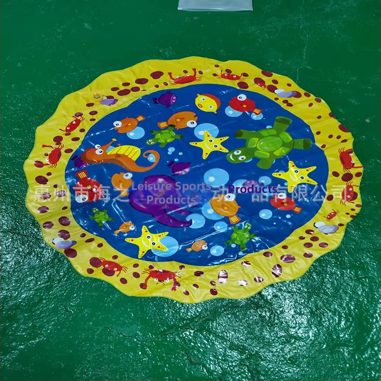 Vaikiškas lauko vandens kilimėlis „Spot 100CM 150C 170CM“ su nėrinių raštu ir užrašu, skirtas delfinams, naminių gyvūnėlių vandens kilimėlis