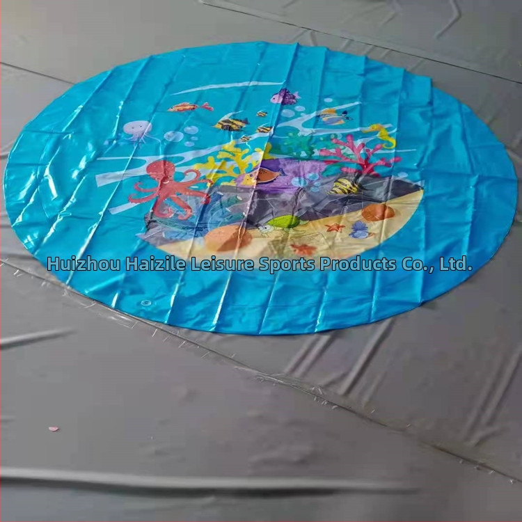 Vaikiškas lauko vandens kilimėlis „Spot 100CM 150C 170CM“ su nėrinių raštu ir užrašu, skirtas delfinams, naminių gyvūnėlių vandens kilimėlis