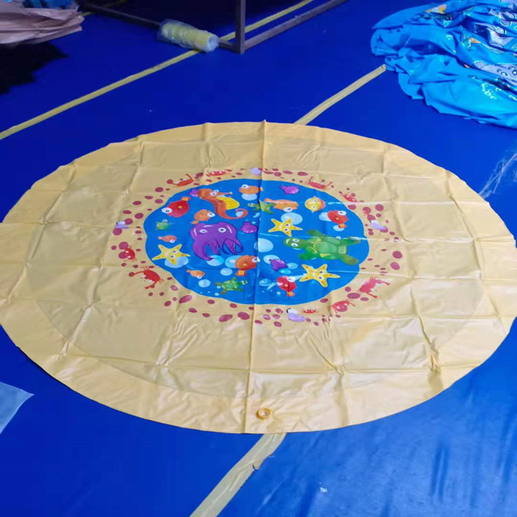 Vaikiškas lauko vandens kilimėlis „Spot 100CM 150C 170CM“ su nėrinių raštu ir užrašu, skirtas delfinams, naminių gyvūnėlių vandens kilimėlis
