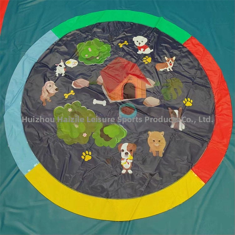 Vaikiškas lauko vandens kilimėlis „Spot 100CM 150C 170CM“ su nėrinių raštu ir užrašu, skirtas delfinams, naminių gyvūnėlių vandens kilimėlis