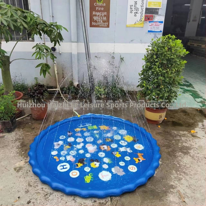 Vaikiškas lauko vandens kilimėlis „Spot 100CM 150C 170CM“ su nėrinių raštu ir užrašu, skirtas delfinams, naminių gyvūnėlių vandens kilimėlis