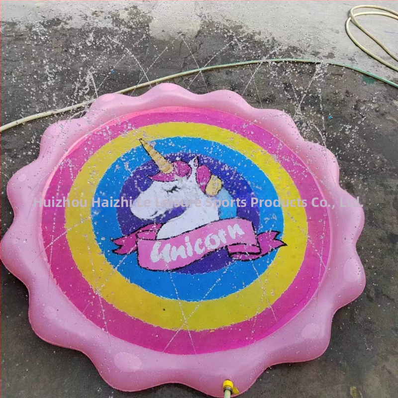 Vaikiškas lauko vandens kilimėlis „Spot 100CM 150C 170CM“ su nėrinių raštu ir užrašu, skirtas delfinams, naminių gyvūnėlių vandens kilimėlis