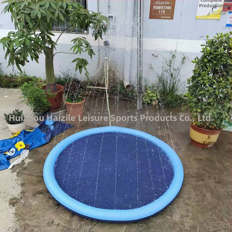 Vaikiškas lauko vandens kilimėlis „Spot 100CM 150C 170CM“ su nėrinių raštu ir užrašu, skirtas delfinams, naminių gyvūnėlių vandens kilimėlis