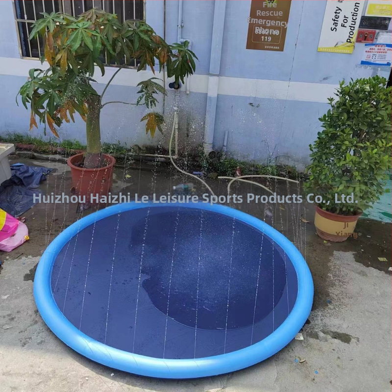 Vaikiškas lauko vandens kilimėlis „Spot 100CM 150C 170CM“ su nėrinių raštu ir užrašu, skirtas delfinams, naminių gyvūnėlių vandens kilimėlis