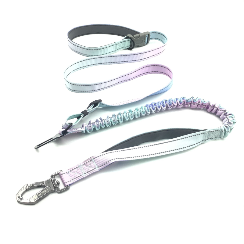 Готово от производителя градиентно цветно взривозащитено еластично телескопично теглително въже за кръста, каишка за бягане през тялото, каишка за кучета