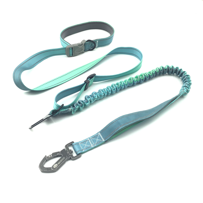 Готово от производителя градиентно цветно взривозащитено еластично телескопично теглително въже за кръста, каишка за бягане през тялото, каишка за кучета