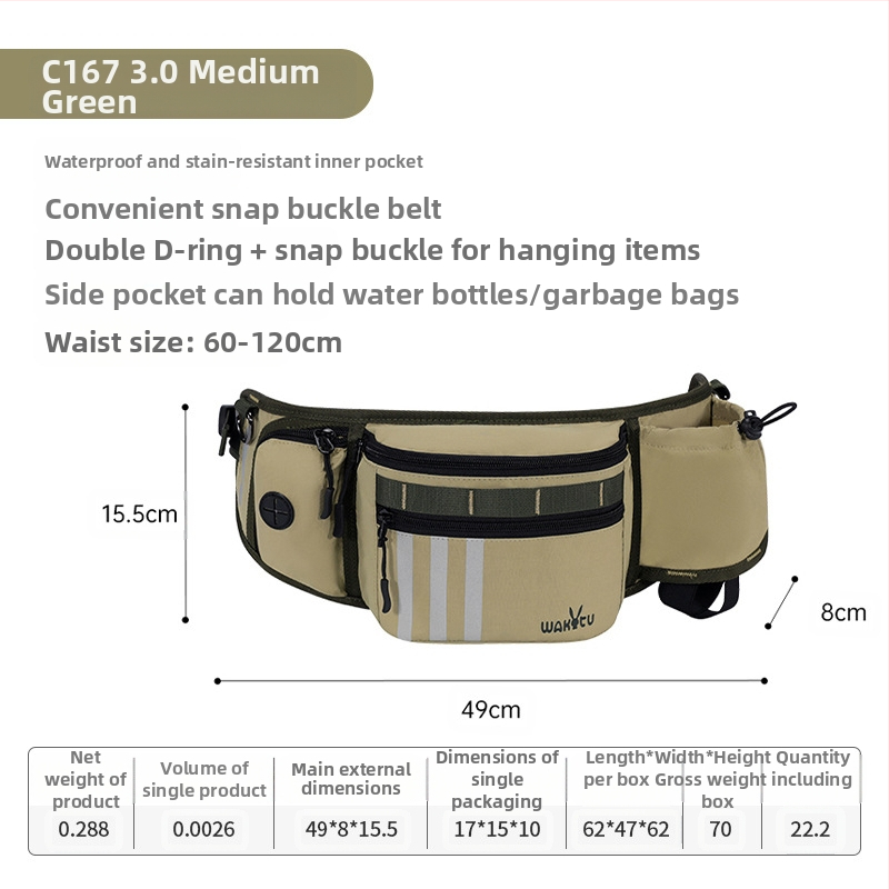 Wakytu British Dog Training Supplies Hordozható, multifunkcionális kutyakiképző övtáska Jutalmazó kisállat-snack táska