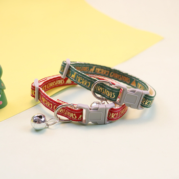 Robbanások karácsonyi kisállat nyakörv kutya macska cikk kis és közepes kutya gyűrű csengő karácsonyi kisállat kellékek