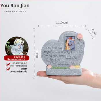 Europietiško stiliaus tarpvalstybiniai kūrybingi gyvūnų katės ir šunys lauko sodo dekoracijos paminklas laidotuvių auka derva augintinių antkapis