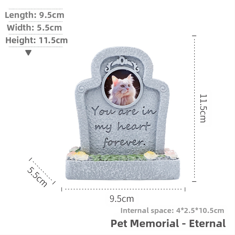 Europietiško stiliaus tarpvalstybiniai kūrybingi gyvūnų katės ir šunys lauko sodo dekoracijos paminklas laidotuvių auka derva augintinių antkapis