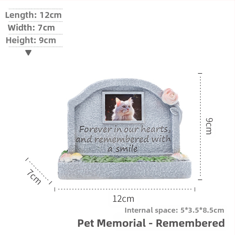 Europietiško stiliaus tarpvalstybiniai kūrybingi gyvūnų katės ir šunys lauko sodo dekoracijos paminklas laidotuvių auka derva augintinių antkapis