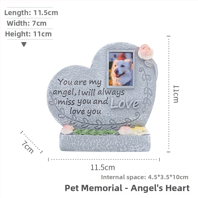 Europietiško stiliaus tarpvalstybiniai kūrybingi gyvūnų katės ir šunys lauko sodo dekoracijos paminklas laidotuvių auka derva augintinių antkapis