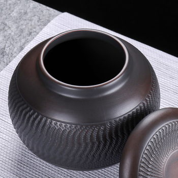 Violeta keramikas tējas kanna ar lēciena nazi, noslēgta kanna, ķīniešu rotājumu tējas noliktava, keramikas uzglabāšanas kanna, pasākuma dāvanu apdrukas logotips