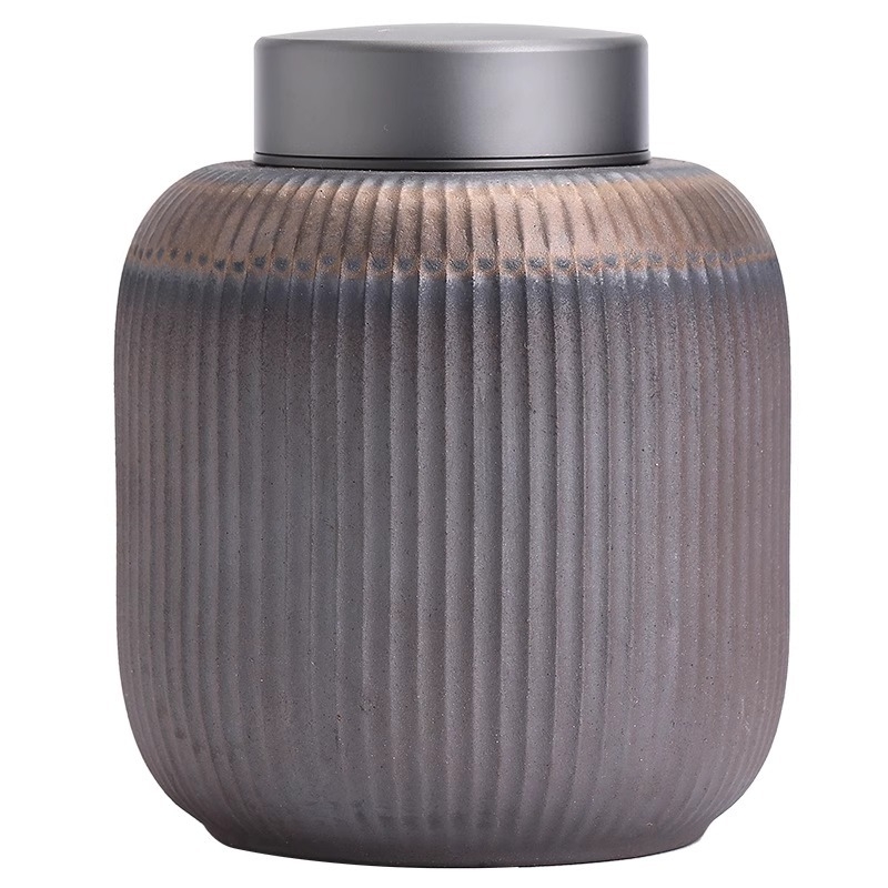 Vintažinis imitacinis malkų keraminis arbatinukas, didelis buitinis porceliano puodas, arbatos sandėlis, sandarus arbatinukas, biuro arbatos dėžutė