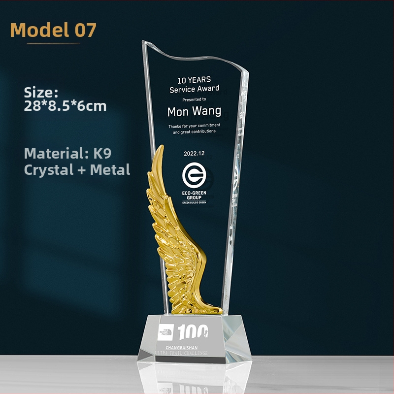 Krištolo trofėjaus metalo krištolo trofėjaus kūrybinga penkiakampė žvaigždutė, aukštos klasės elegantiška puiki personalo pardavimo čempiono apdovanojimo kortelė