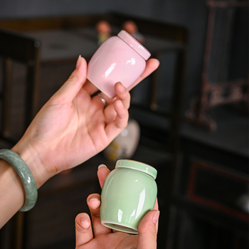 Arbatos skardinės, kiniško stiliaus, paprastos keraminės mažos stiklinės, sandarūs stikliniai indeliai, nešiojami kelioniniai vaistai, miltelių balzamo indeliai, didmeninė arbatos laikymas