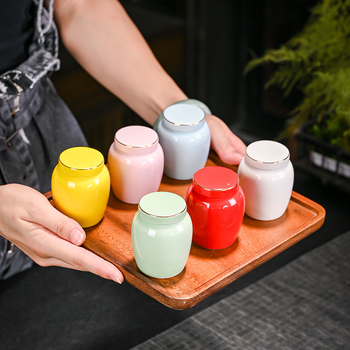 Arbatos skardinės, kiniško stiliaus, paprastos keraminės mažos stiklinės, sandarūs stikliniai indeliai, nešiojami kelioniniai vaistai, miltelių balzamo indeliai, didmeninė arbatos laikymas