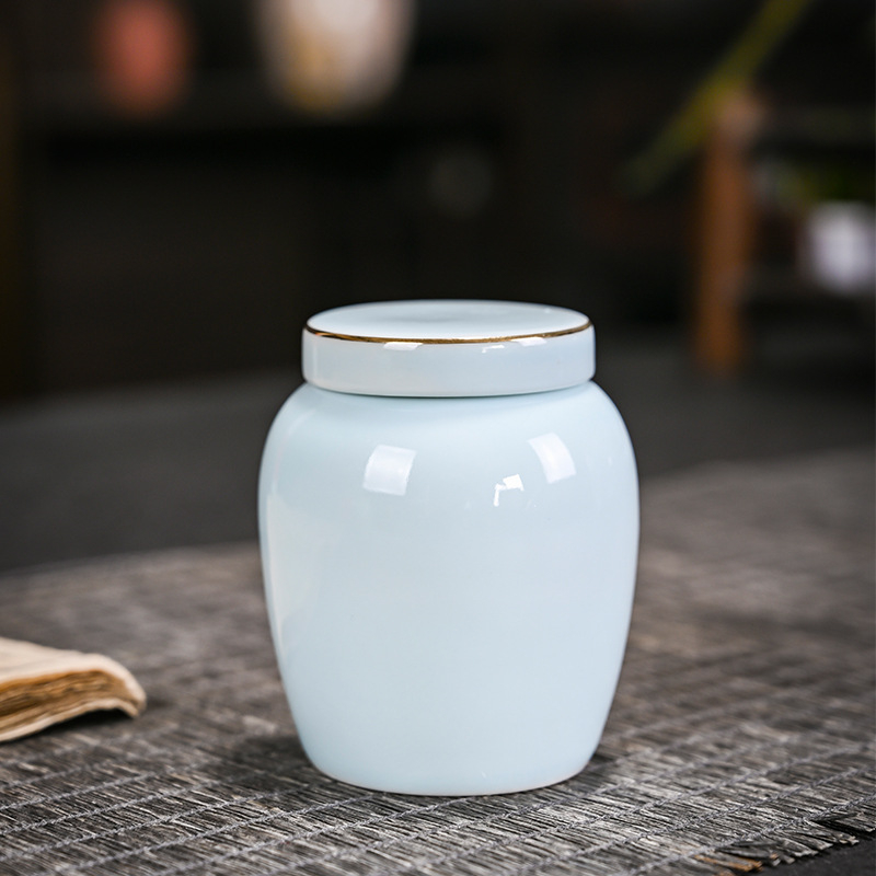 Arbatos skardinės, kiniško stiliaus, paprastos keraminės mažos stiklinės, sandarūs stikliniai indeliai, nešiojami kelioniniai vaistai, miltelių balzamo indeliai, didmeninė arbatos laikymas