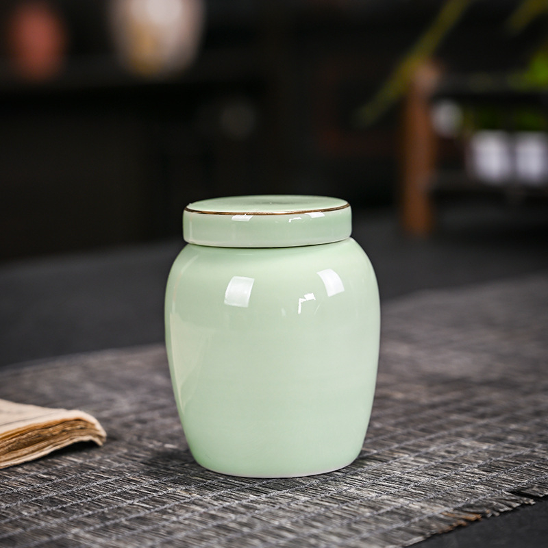 Arbatos skardinės, kiniško stiliaus, paprastos keraminės mažos stiklinės, sandarūs stikliniai indeliai, nešiojami kelioniniai vaistai, miltelių balzamo indeliai, didmeninė arbatos laikymas