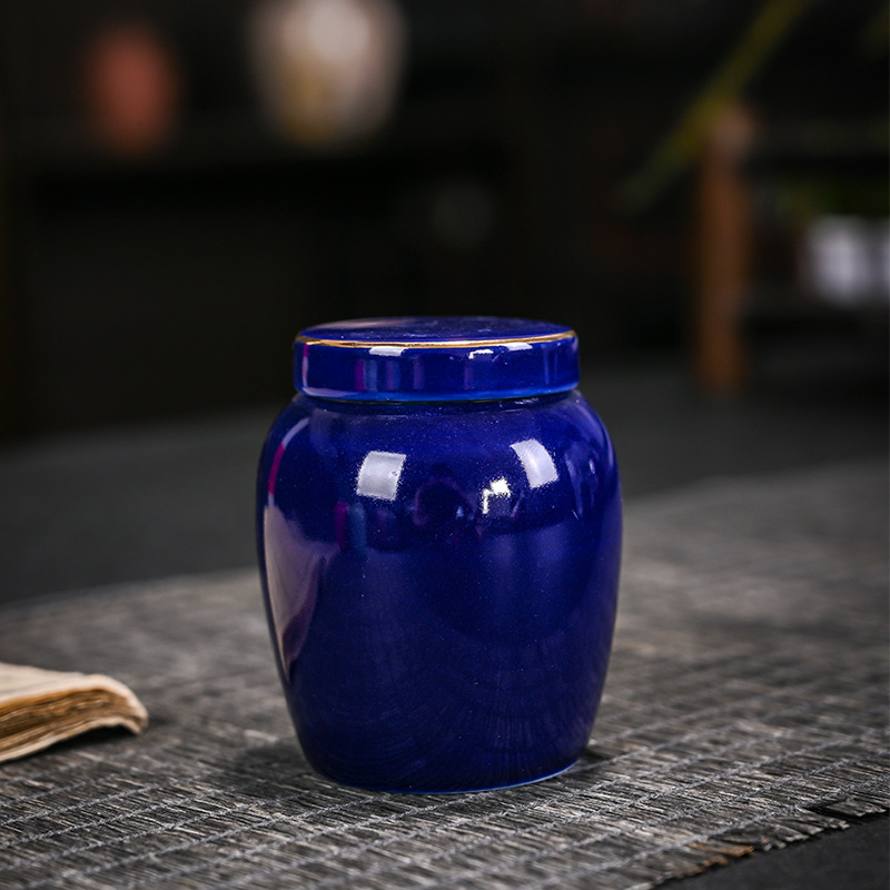 Arbatos skardinės, kiniško stiliaus, paprastos keraminės mažos stiklinės, sandarūs stikliniai indeliai, nešiojami kelioniniai vaistai, miltelių balzamo indeliai, didmeninė arbatos laikymas