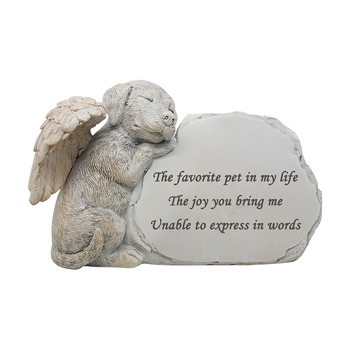 „Amazon“ graviruojamas alpinariumo angelas, šuniukas, kūrybingas naminis gyvūnėlis, katė, šuo, antkapis, sodo kiemas, dervos statula, papuošalai