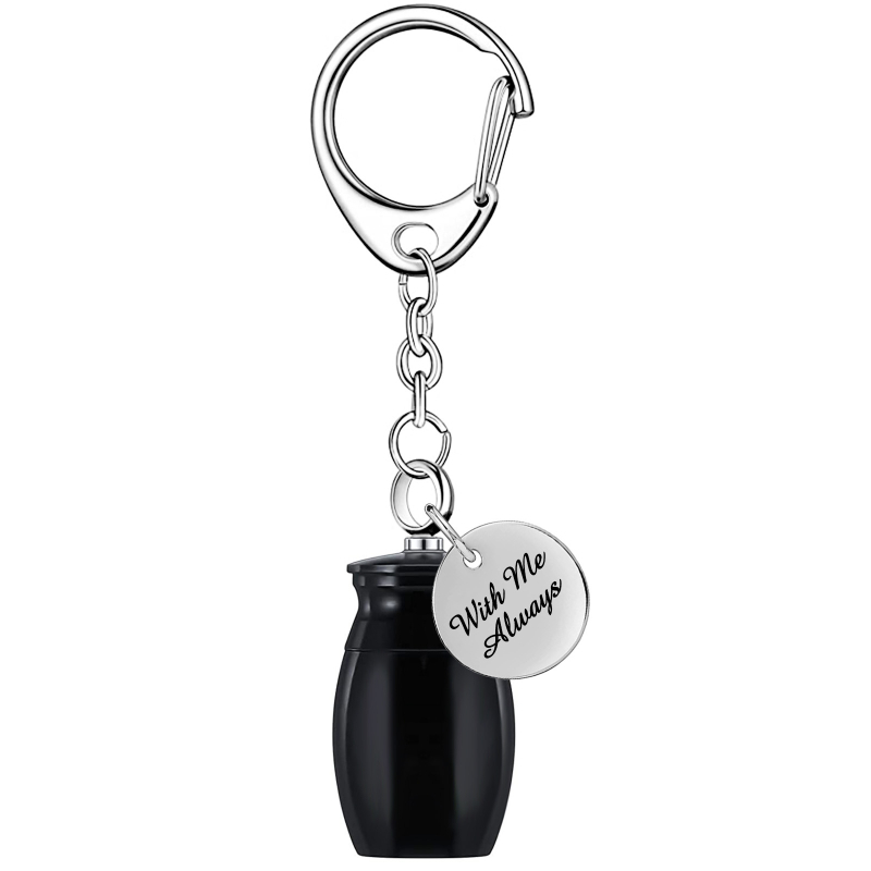 Avatud tuhakirstu ripats, pleekimatu võtmehoidja, mälestuseks sugulastele ja armukestele lemmikloomade kirjaga tuhakirstu ripats