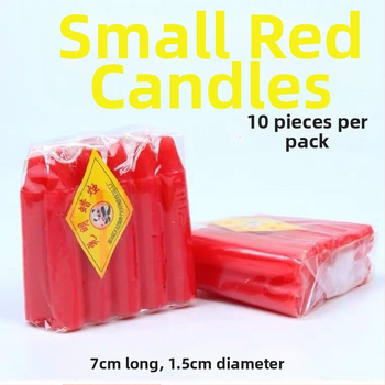 Тромпетна червена свещ в началото на 15-ти, за да се покланяме на боговете за празниците, за да се покланяме на боговете до гроба, свещ на едро, запалване на червена свещ