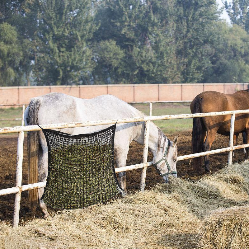 Продукти за животновъдство, фуражна мрежа, торба за хранене на сено за говеда и коне, мрежа за хранене на ферма, бавна храна, преносим фураж за хранене