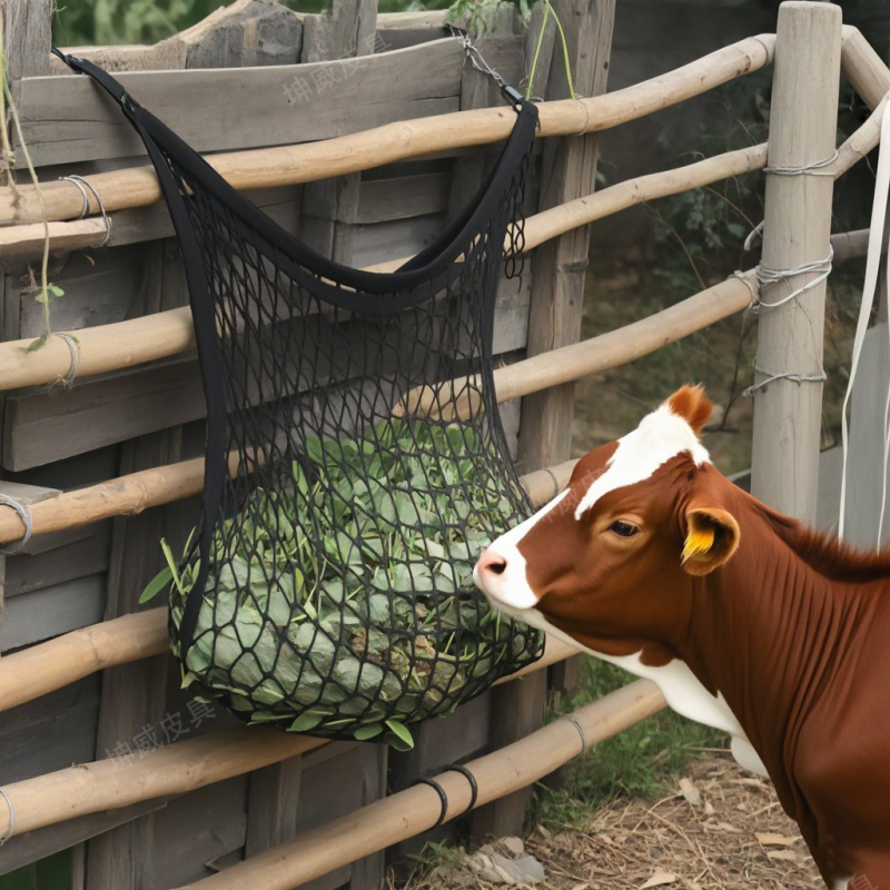 Продукти за животновъдство, фуражна мрежа, торба за хранене на сено за говеда и коне, мрежа за хранене на ферма, бавна храна, преносим фураж за хранене