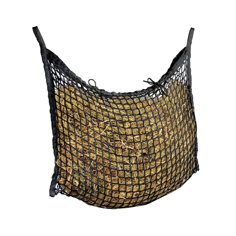 Határokon átnyúló lófű etetőzsák, nagy kapacitású, függő etetőzsák, szőtt hálós szénaetetőháló, lovas kellékek