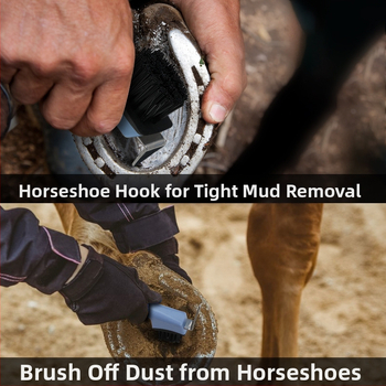 Конски принадлежности, Многофункционална четка за почистване на подкови, Четка за подкови, Четка за почистване на коне, Кука за подкови