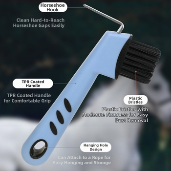 Конски принадлежности, Многофункционална четка за почистване на подкови, Четка за подкови, Четка за почистване на коне, Кука за подкови