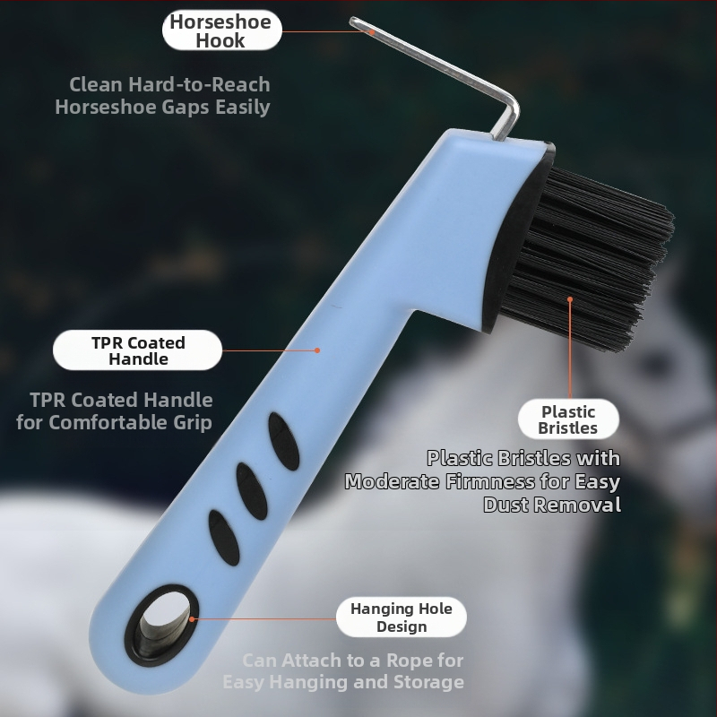 Конски принадлежности, Многофункционална четка за почистване на подкови, Четка за подкови, Четка за почистване на коне, Кука за подкови