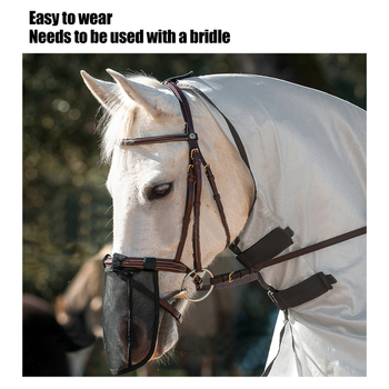 Hobuse ninamask Hobuse ninamask Mugav hobuse näokaitse Hobuse nina võrgust hobuse näokaitse Sääsehammustuse vastane hobuse ninamask